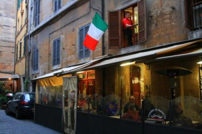 Italian Tricolor, near Piazza Navona