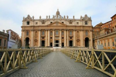 The front of St Peter's, Vatican City