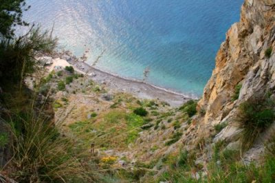 Shimmering sea on Amalfi coast