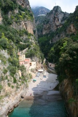 A cove along the Amalfi Coast