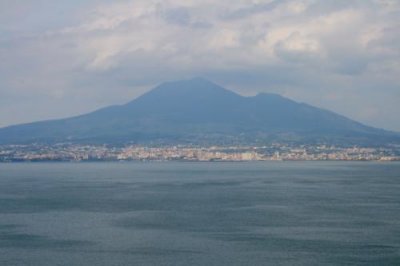 Vesuvius across Bay of Naples