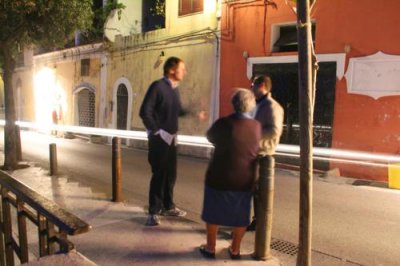 Locals chatting in Positano