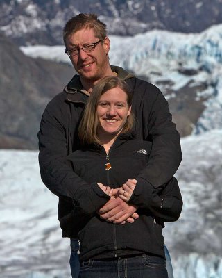 Scott and Alysia at Mendenhall Glacier Mar 21, 2010