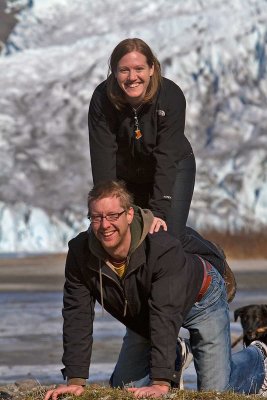 Scott and Alysia at Mendenhall Glacier Mar 21, 2010