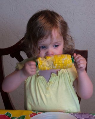 Turns out Lydia loves corn-on-the-cob