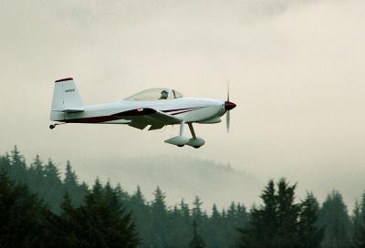 Friend in his RV8 on short final to the Juneau airport