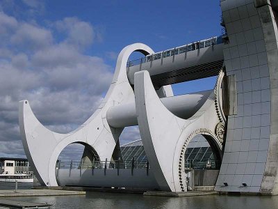 Falkirk Wheel, a rotating boat lift