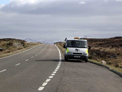 Camera van, these check your speed.  Douglas warned about them.