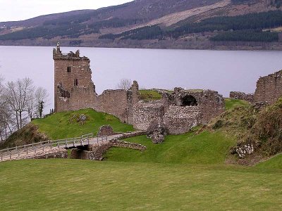 Urquhart Castle on the shores of Loch Ness