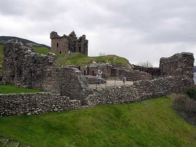 Urquchart Castle from the front. Castle dates back to 13th century.