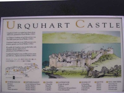 Urquhart Castle Information on what the castle might have looked like in 1600AD