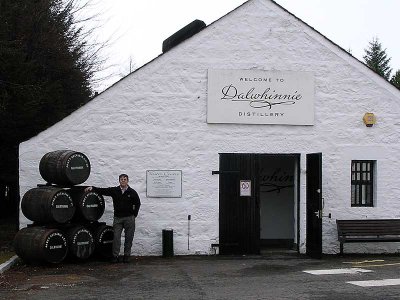 Doug at Dalwhinnie Distillery. It's the highest in elevation whisky distillery in all of Scotland.