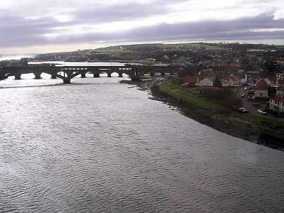 View from the train is the River Tweed on the Scotland/England border