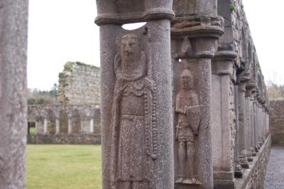 Religious Figures in Pillars in Jerpoint Abbey, Near Thomastown, Co. Kilkenny