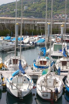 Sailboats in the Port Outside Parte Vieja