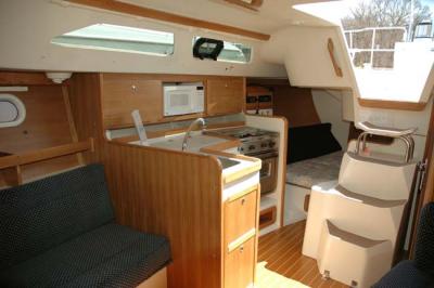 An interior shot if the galley..