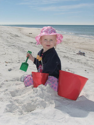 Madilyn at the Beach Late Jan 2008
