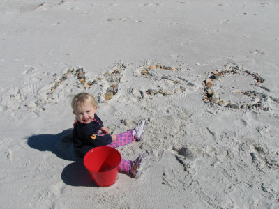 Madilyn at the Beach Late Jan 2008
