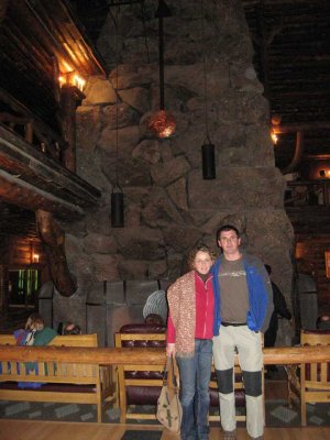 Fireplace at Old Faithful Inn