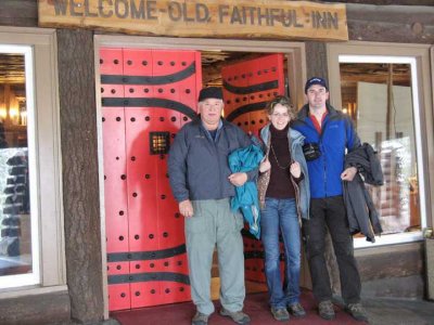 The gang at Old Faithful Inn