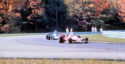 Clay Reggazoni/Ferrari leads Jody Scheckter/Tyrell