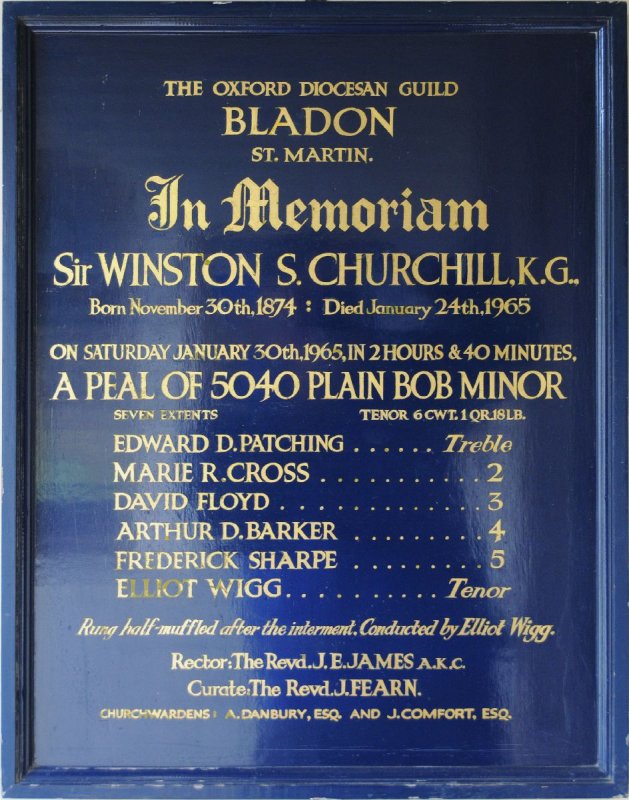May 19, Winston Churchill Chapel Burial Plague