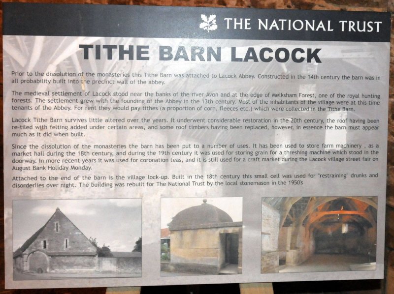 May 21, Lacock Village Tithe Barn Sign