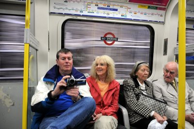 May 30, Bonnie & Charlie on the Train to London