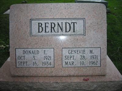 Donald & Genevie Berndt, Maple Grove Cemetery, Dover, Ohio