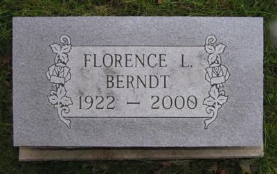 Florence Luella (Woodcock) Berndt, Maple Grove Cemetery, Dover, Ohio