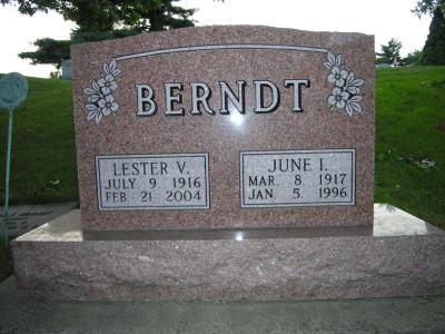 Lester & June Berndt, Maple Grove Cemetery, Dover, Ohio