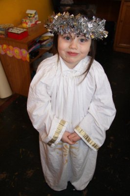 Risn with Tinsel on her Head