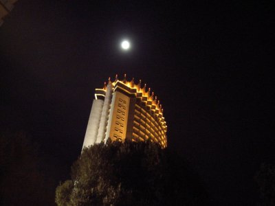 Hotel Kazakhstan & moon