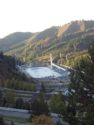 Ice-skating stadium from the top