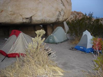 Our camp in the morning
