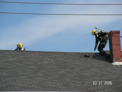Fall River firefighters vent roof