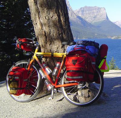 011  Rick - Touring through Glacier National Park - Co-Motion Americano touring bike