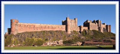 Bamburgh castle from the green