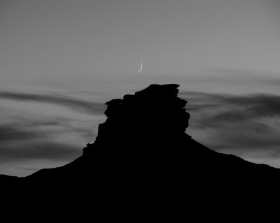 Monument Valley - Valley of the Gods Monument And Moon.JPG