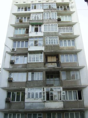 Building on Rudaki ave, downtown Dushanbe
