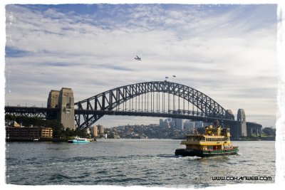 A famous bridge in Sydney, Australia