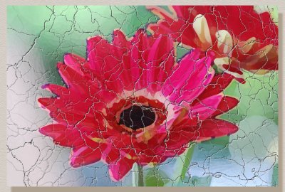 aged cracked painting