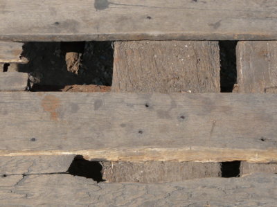 holes on the rickety bridge