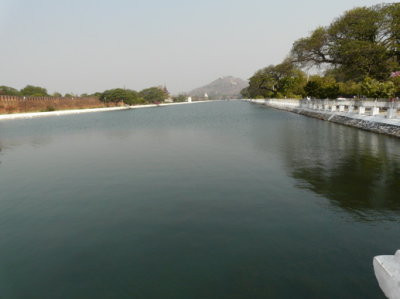water encircles the Palace on all four sides
