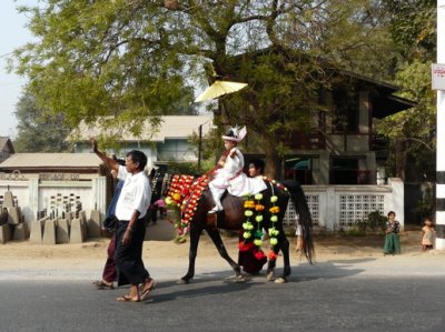 Burmese christening parade