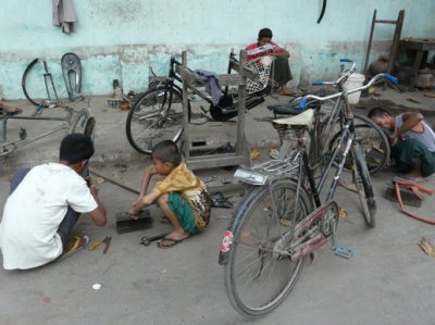 the bicycle repair shop