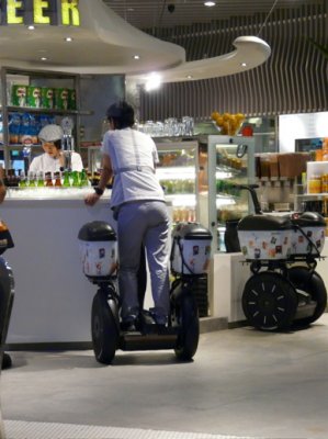 drink vendor wheeling around the international food center