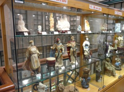 beautiful statues at a chinese department store