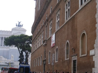 Rome: the balcony Mussolini made his famous speeches from.JPG