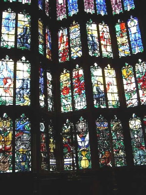 London: window in Westminster Abby remembering the Blitz..JPG